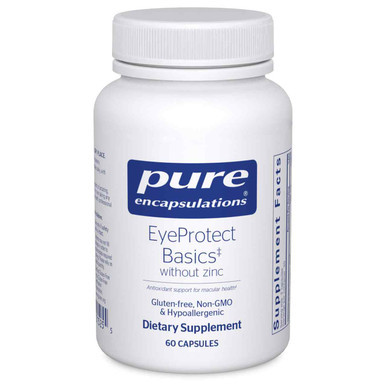 EyeProtect Basics without zinc by Pure Encapsulations – Macular Pigment, Retinal, and Visual Function Support