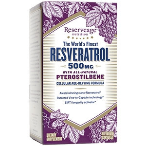 Resveratrol with Pterostilbene 500mg 60 vcaps by Reserveage