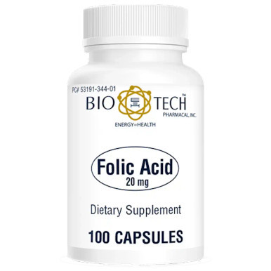 Folic Acid 20 mg 100c by Bio-Tech