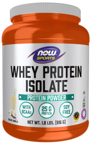 Whey Protein Isolate Vanilla 1.8lb by Now Foods