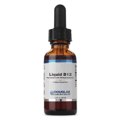 Douglas Laboratories Liquid B12 30 ml amber bottle with black dropper and white label