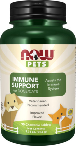 Immune Support for Dogs/Cats 90 chewt by Now Foods
