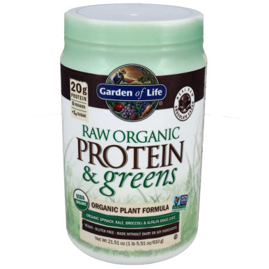 Raw Organic Protein and Greens Chocolate Powder 610 Grams by Garden of Life