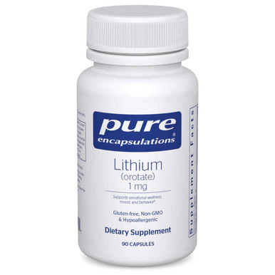 Lithium (Orotate) 1 mg 90c Pure Encapsulations