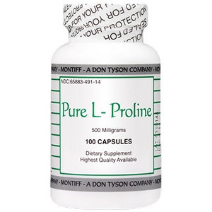 Pure L-Proline - 100 caps / 500 mg by Montiff