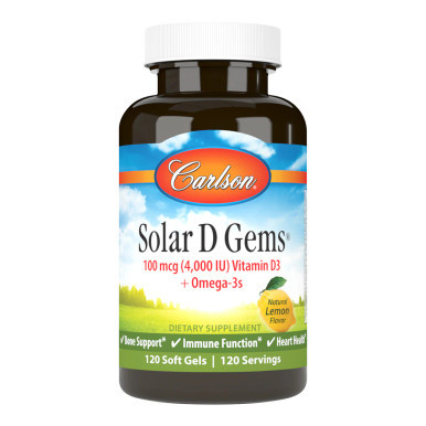Solar D Gems 4000 IU 120sg by Carlson Labs
