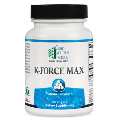 K-FORCE MAX by Ortho Molecular Products – High-Potency Vitamin D3 and K2 Support