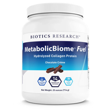 Metaolic Biome Fuel Hydrolized Collagen Protein Chocolate 25 oz by Biotics Research