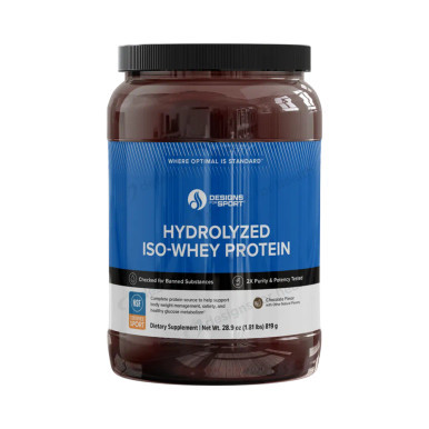 Hydrolyzed ISO-Whey Protein Chocolate 819 Grams by Desings for Sport