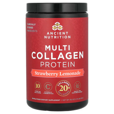 Multi Collagen Protein Strawberry Lemonade 513g by Ancient Nutrition