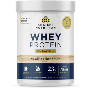 Whey Protein Powder (Fat Loss Blend) Cinnamon Vanilla 572g by Ancient Nutrition