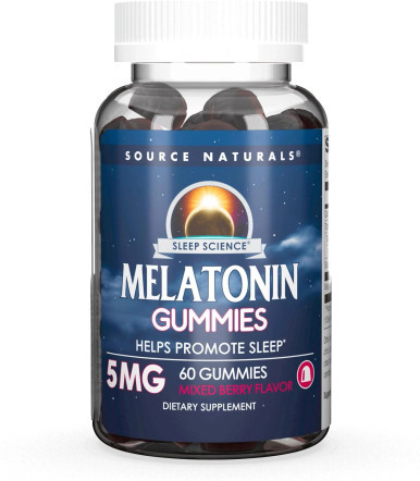 Melatonin 5mg Mixed Berry 60gummies by Source Naturals