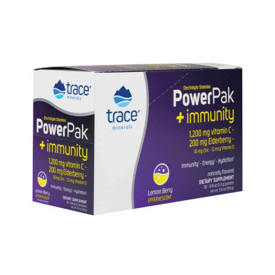 Electrolyte Stamina Power Pak + Immunity - Lemon Berry 30pack by Trace Minerals Research