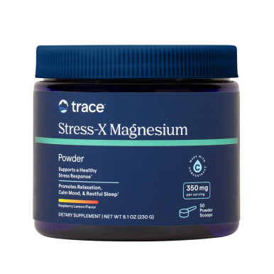 Stress-X Magnesium Powder Raspberry Lemon 8.1oz by Trace Minerals Research