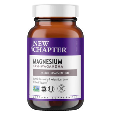 Magnesium + Ashwagandha Tablets 60t by New Chapter