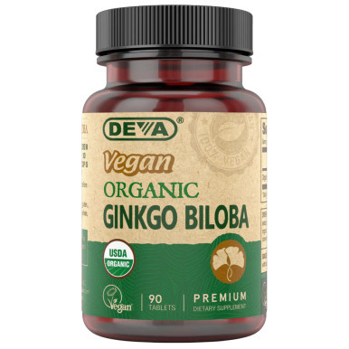 Vegan Ginkgo Biloba Organic - 90 Tablets by Deva Nutrition
