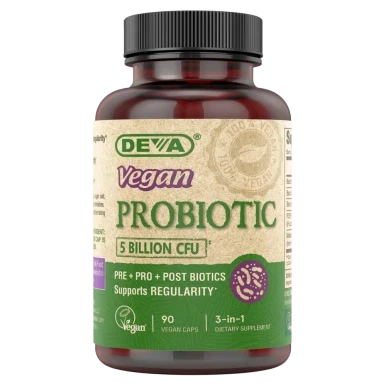 Vegan Probiotic with Probiotics/Postbiotics - 90 Capsules by Deva Nutrition
