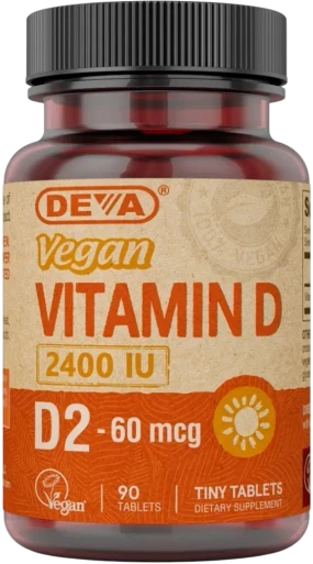 Vegan Vitamin D2 - 90 Tablets by Deva Nutrition