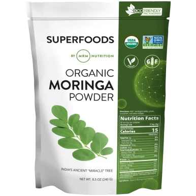 Raw Organic Moringa Leaf Powder - 240 Grams by Metabolic Response Modifier