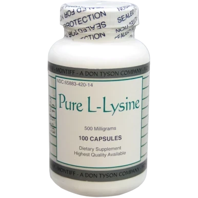 Pure L-Lysine 500mg 100c by Montiff