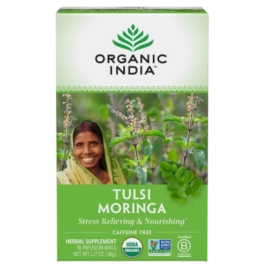 Tulsi Tea Moringa 18ct by Organic India