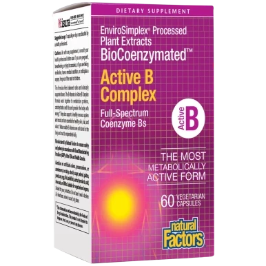 Biocoenzymated Active B Complex - 60 Capsules by Natural Factor