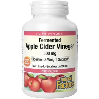 Apple Cider Vinegar 500 mg 180c by Natural Factors