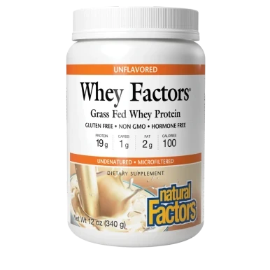 Whey Factors Unflavored Powder 15 serv by Natural Factors