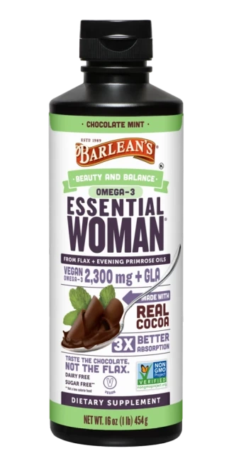 Seriously Delicious Chocolate Mint Essential Woman 454g by Barlean's Organic Oils