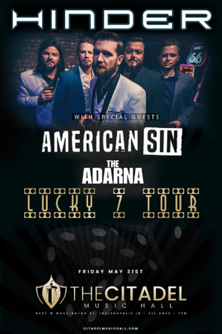 General Admission - Hinder @ The Citadel Music Hall - 2019-05-31