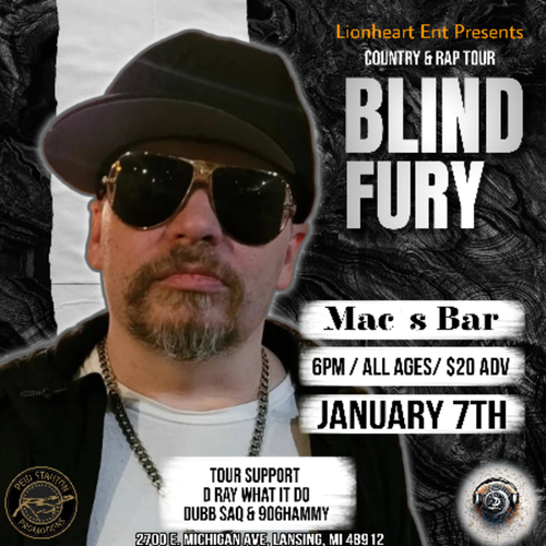 Booth for 4 people (comes with 4 GA tickets ) - Blind Fury Country & Rap Tour Lansing, MI @ Macs Bar  - 2025-01-07