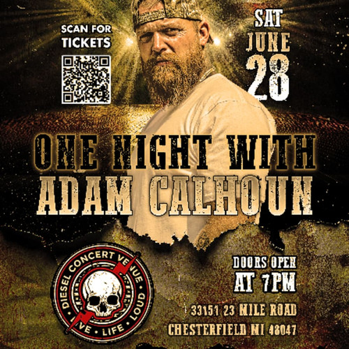Skip The Line Pass  - One Night With Adam Calhoun  (At The Diesel Concert Lounge) @ Diesel Concert Lounge - 2025-06-28