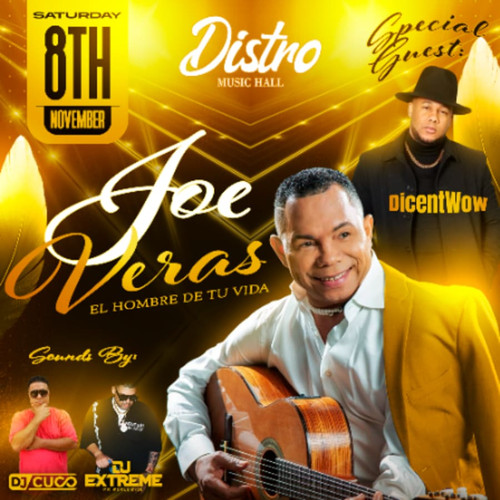 EARLY BIRD (LIMITED) - JOE VERAS EN CONCIERTO @ Distro Music Hall - 2025-11-08