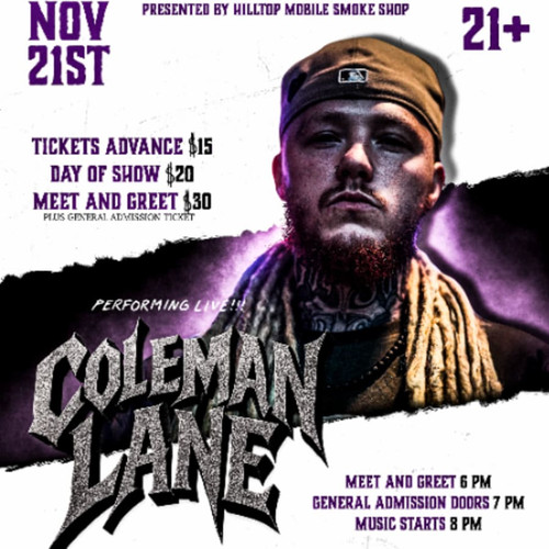 General Admission  - COLEMAN LANE LIVE @ CLASSIC VICTORY'S  @ Classic's Victory's Sports Bar - 2025-11-21
