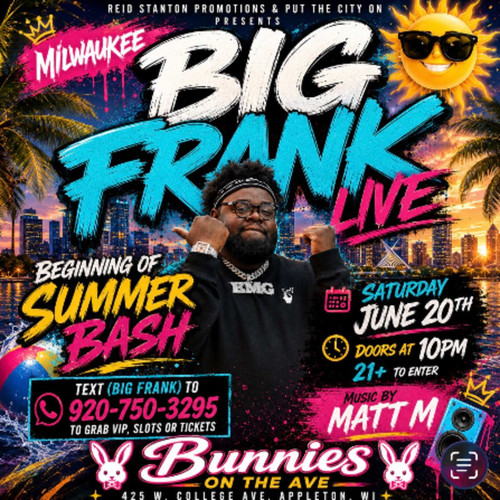 VIP section - Big Frank Beginning Of Summer Bash Appleton, WI @ Bunnies On The Ave  - 2026-06-20