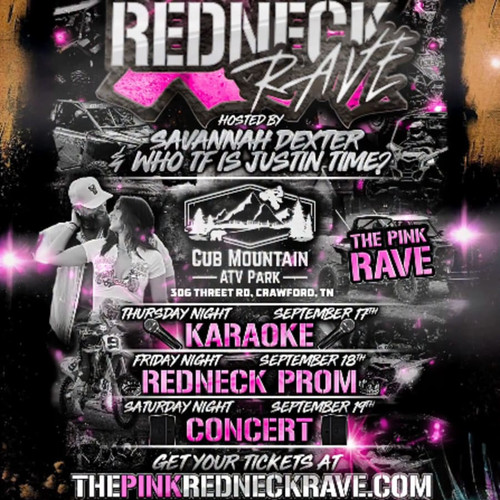 Tier Three Redneck Prom Ticket - Redneck Rave Pink Edition @ Cub Mountain - 2026-09-16