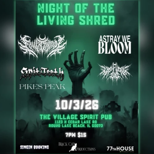 General Admission - Night of the Living Shred @ Village Spirit Pub  - 2026-10-03