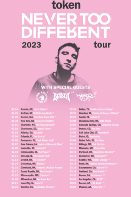 General Admission - Token: Never Too Different Tour @ Skully's Music-Diner - 2023-02-14