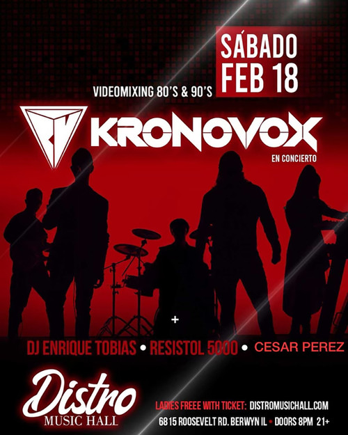 General Admission - Ladies Free - Kronovox @ Distro Music Hall - 2023-02-18