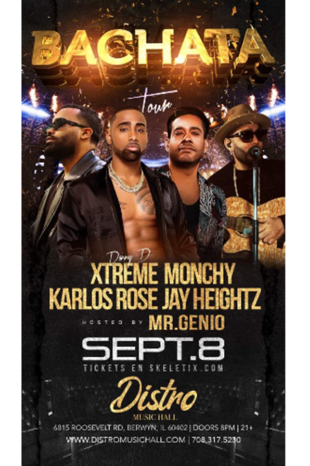 General Admission - BACHATEAME Tour @ Distro Music Hall - 2023-09-08