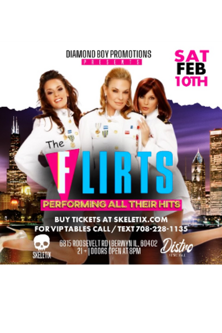 VIP Table For 2 + Entry for 2 - Main Floor - THE FLIRTS Live In Concert @ Distro Music Hall - 2024-02-10