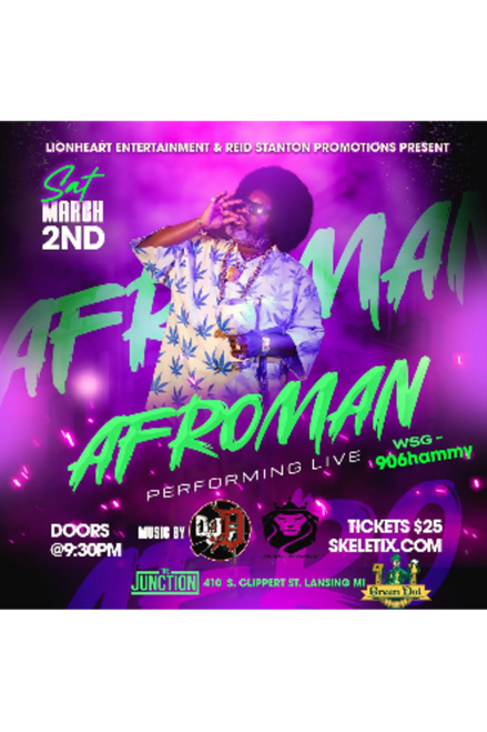 Reserved table for 6  - Afroman Live In Lansing, MI @ Green Dot Stables Lansing - 2024-03-02