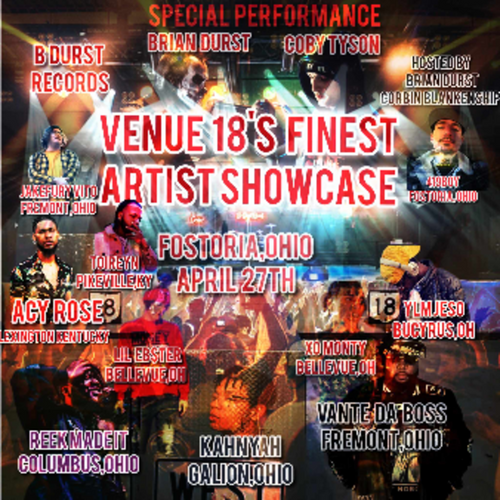 General Admission  - Venue 18?s Finest (Artist Showcase)  @ Venue 18 - 2024-04-27
