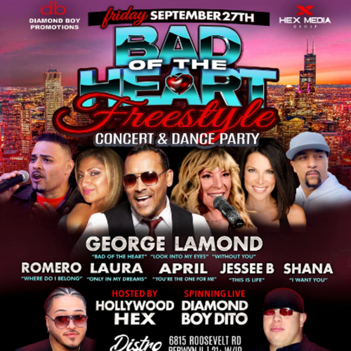 General Admission - 4 Pack - Bad Of The Heart Freestyle Concert & Dance Party @ Distro Music Hall - 2024-09-27