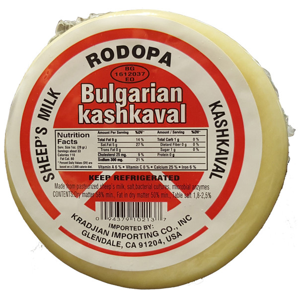 Rodoba Sheep's Milk Kashkaval Cheese 1 lb