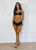Sophisticated two-piece lingerie ensemble in rich black natural Italian silk.
