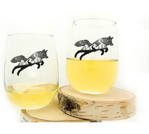 Fox and the Hare Wine Glass Fox and the Hare Wine Glass