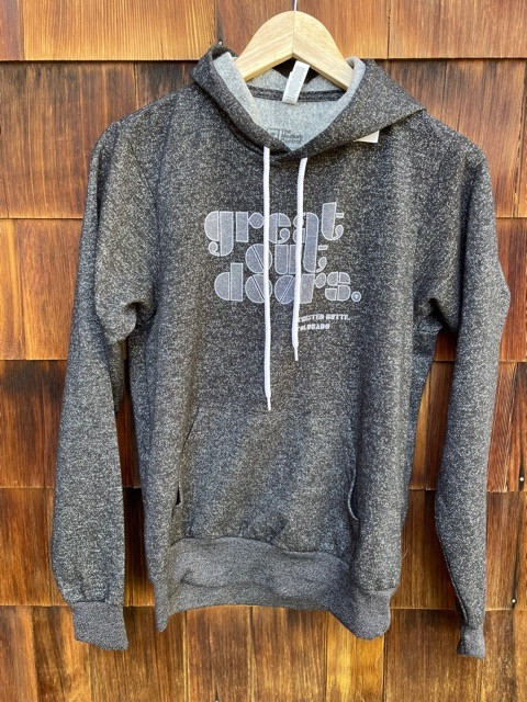 Men's Great Outdoors Logo Print Hoodie in Campus Green Grit