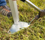 Heavy Duty Stake in Gazebo Foot Plate on Grass