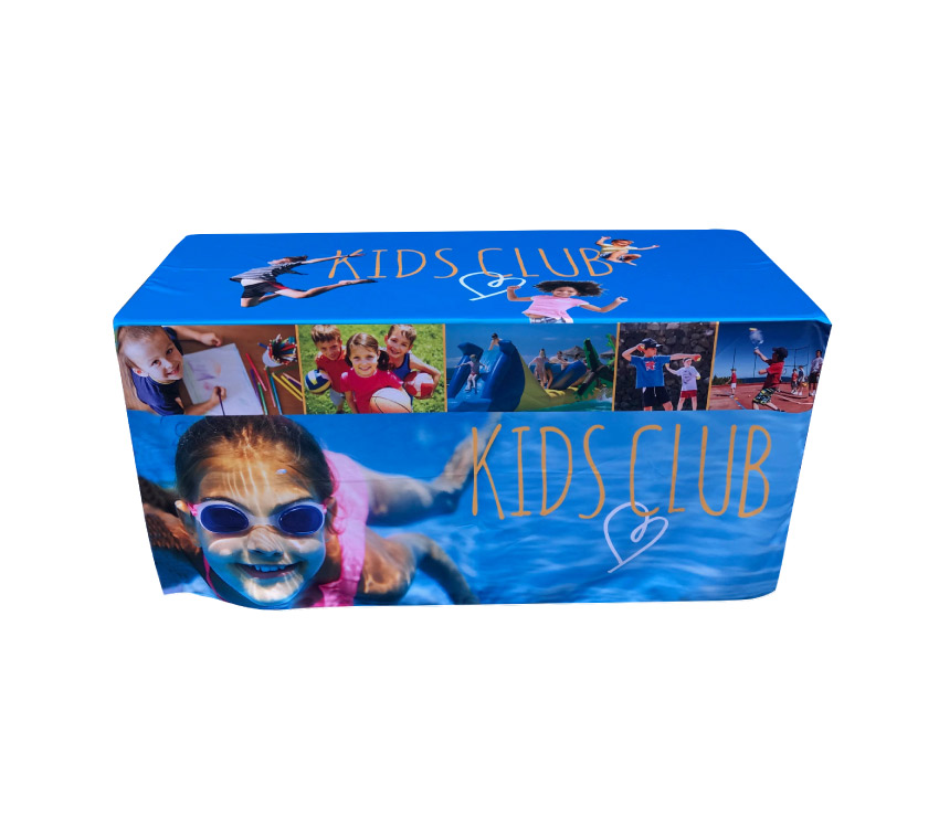 Fitted printed table cover